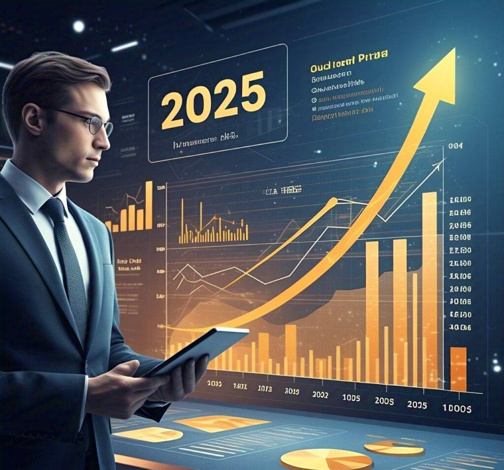 Gold price prediction for 2025 - Future market trends indicating a rise in gold investment value